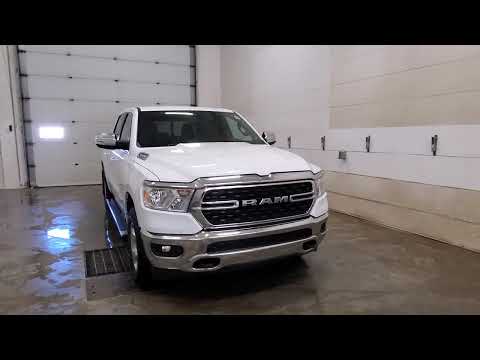 2022 Ram 1500 Big Horn 4x4 Crew Cab 5'7" Box in White for sale at Indian Head Chrysler Dodge Jeep Ram Ltd. in Indian Head, SK
