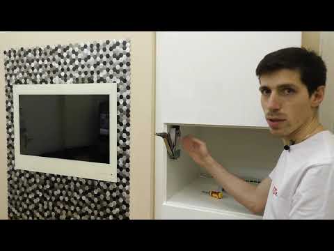 Как правильно установить телевизор AVEL в кухонный шкаф IKEA, на подъёмный механизм KESSEBOHMER