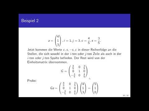 Givens-Rotation (herantastend erklärt)