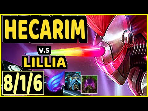 BLUERZOR (HECARIM) vs LILLIA - 8/1/6 KDA JUNGLE GAMEPLAY - EUW Ranked GRANDMASTER