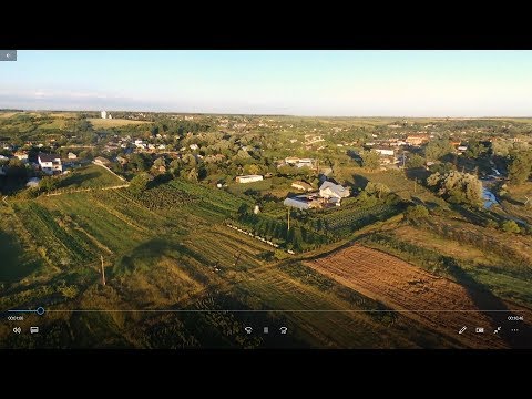 Flight over a field between Slatina and Valea Mare in Olt county with Disco Parot wing