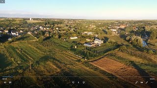 Flight over a field between Slatina and Valea Mare in Olt county with Disco Parot wing