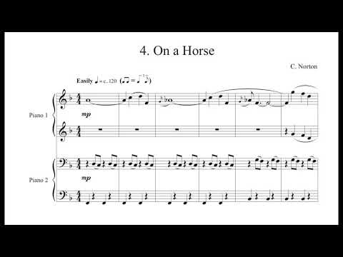 C. Norton - 4. On a Horse - Microjazz Piano duets collection 1 for piano four hands (score)