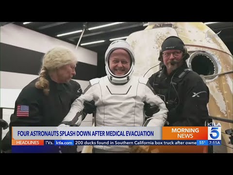 NASA astronauts splash home early from space station