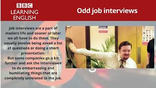 Odd job interviews. | 6 Minute English.