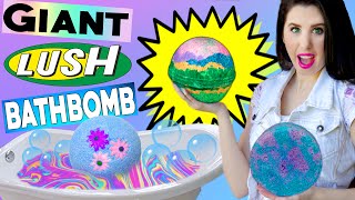 DIY GIANT Lush Bath Bomb! | How To Make The BIGGEST RAINBOW Bath Bomb In The World! | BIG BATH NUKE!