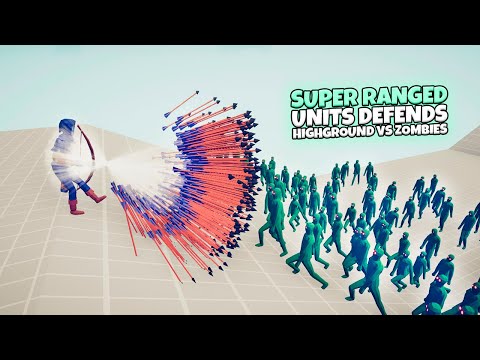 SUPER RANGED UNITS DEFENDS HIGH GROUND vs ZOMBIES | TABS Modded Gameplay