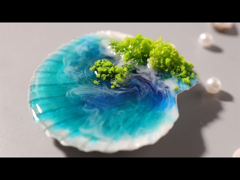 Resin Art Tutorial Make Epoxy Resin Sculpture with Alcohol Ink Resin Lampshade