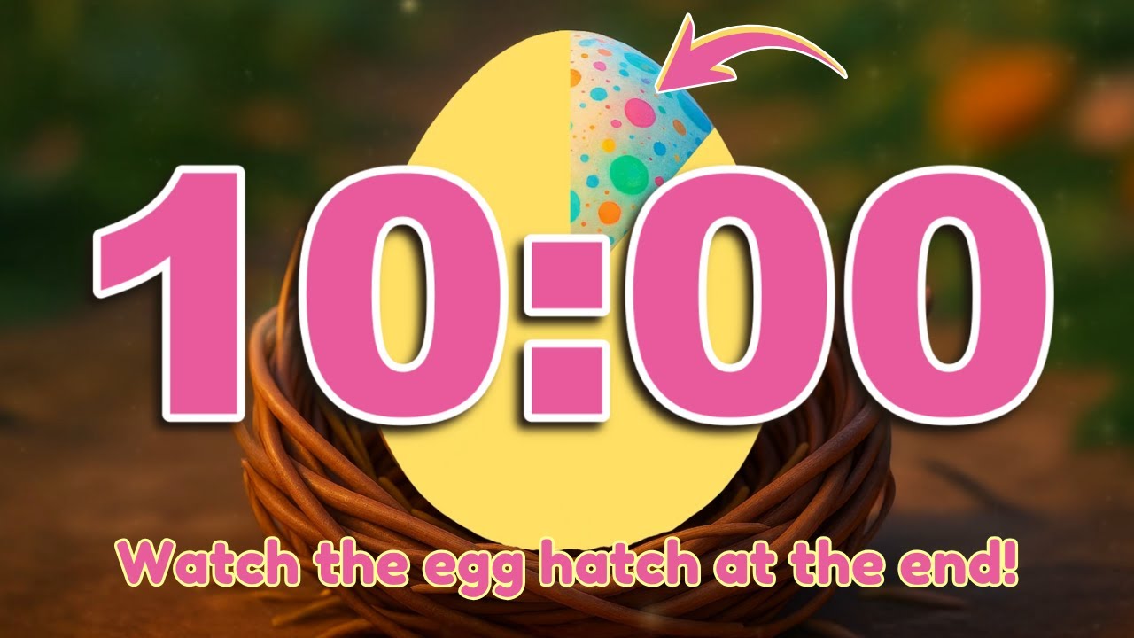 10 Minute Easter Timer for Classrooms with Calm Music