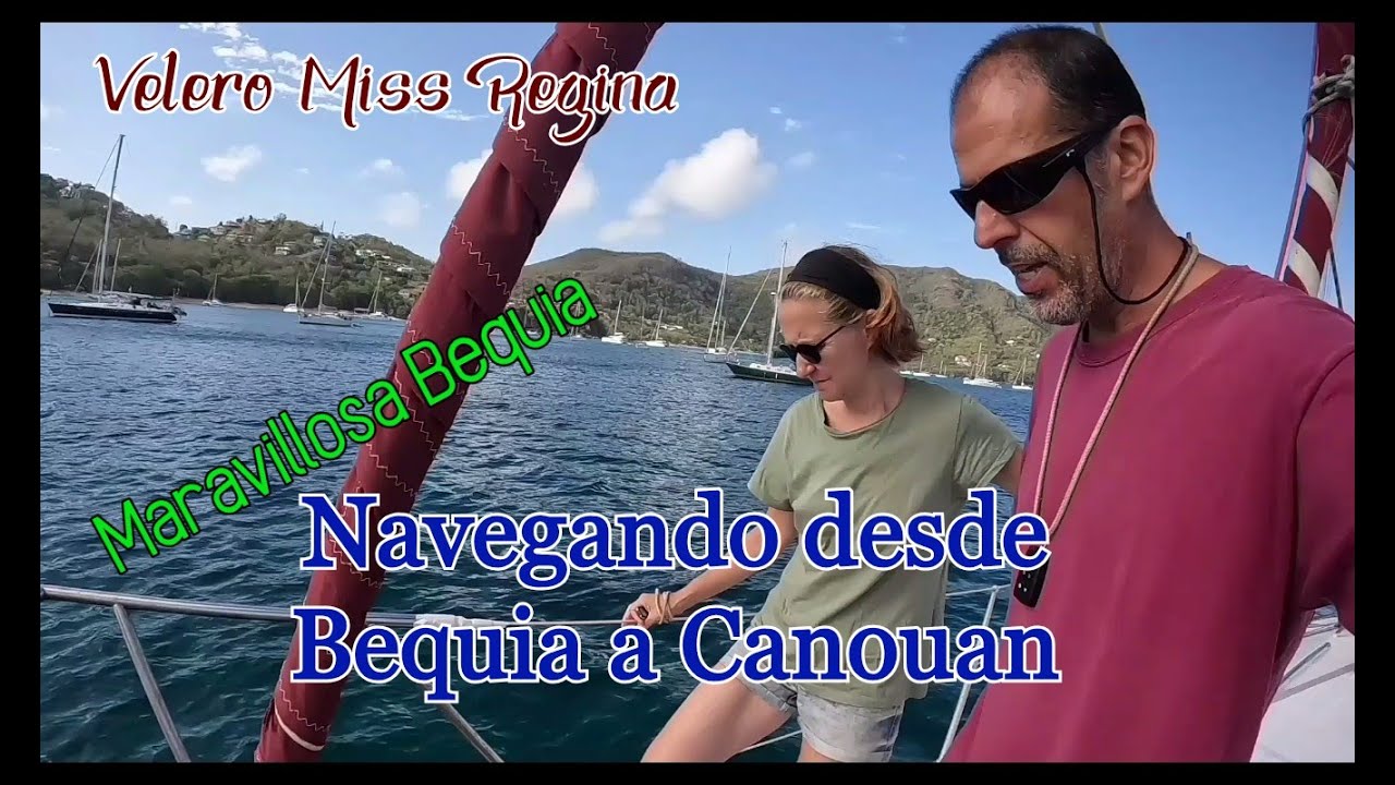 Sailing from Bequia to the small island of Canouan