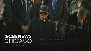 Stevie Wonder shares memories, performs "They Won't Go When I Go" at Rev. Jesse Jackson's funeral