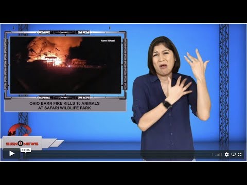 Ohio barn fire kills 10 animals at Safari Wildlife Park (ASL - 11.29.19)