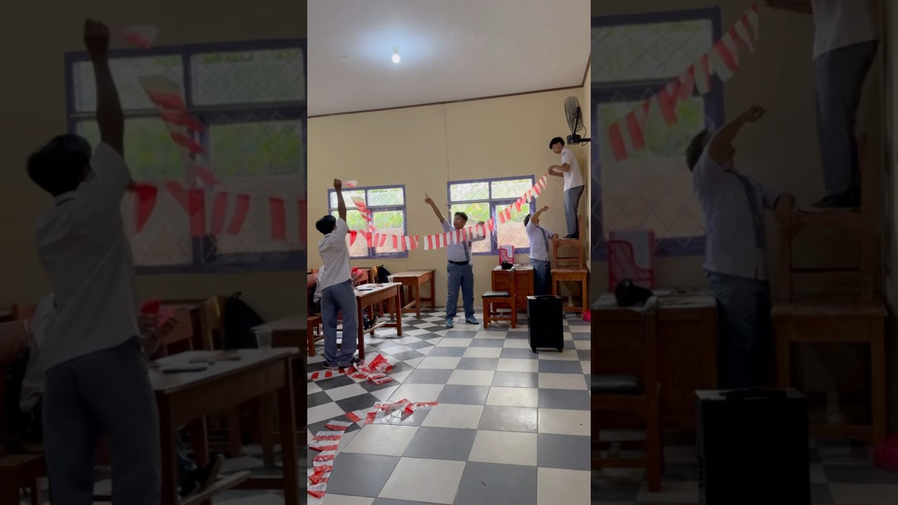 Disekolah kalian ada yg ngadain lomba dekor kelas juga ga ? #lucu #komedi #ngakak #sekolah Thumbnail