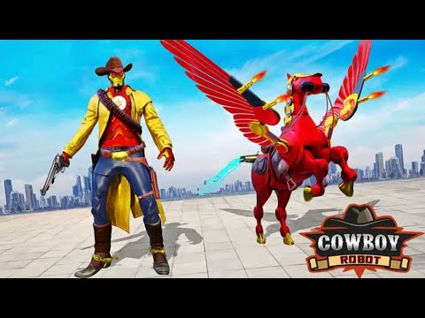 Flying Horse Robot Hero Cowboy Robot Games | Android Gameplay HD | Rution Games
