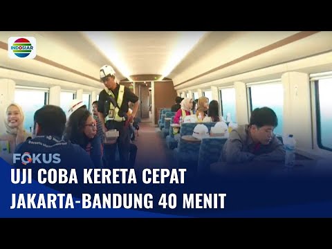Uji Coba Kereta Cepat Jakarta-Bandung dengan Kecepatan 320 Km/jam, Waktu Tempuh 40 Menit | Fokus