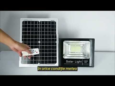 Proiector LED SMD  cu Panou Solar Si Telecomanda