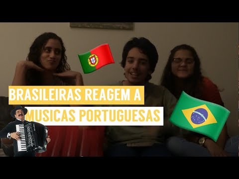 BRASILEIRAS REAGEM A MÚSICAS PORTUGUESAS + BLOOPERS | Diogo Braga