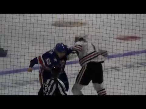 Hockey fight between Zach Miskovic & Michael Pelech
