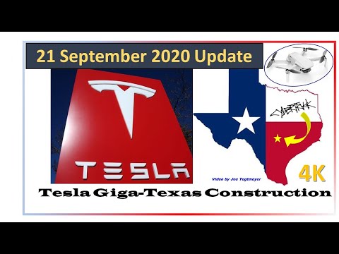 Tesla Gigafactory Texas 21 September 2020 Construction Update 4K