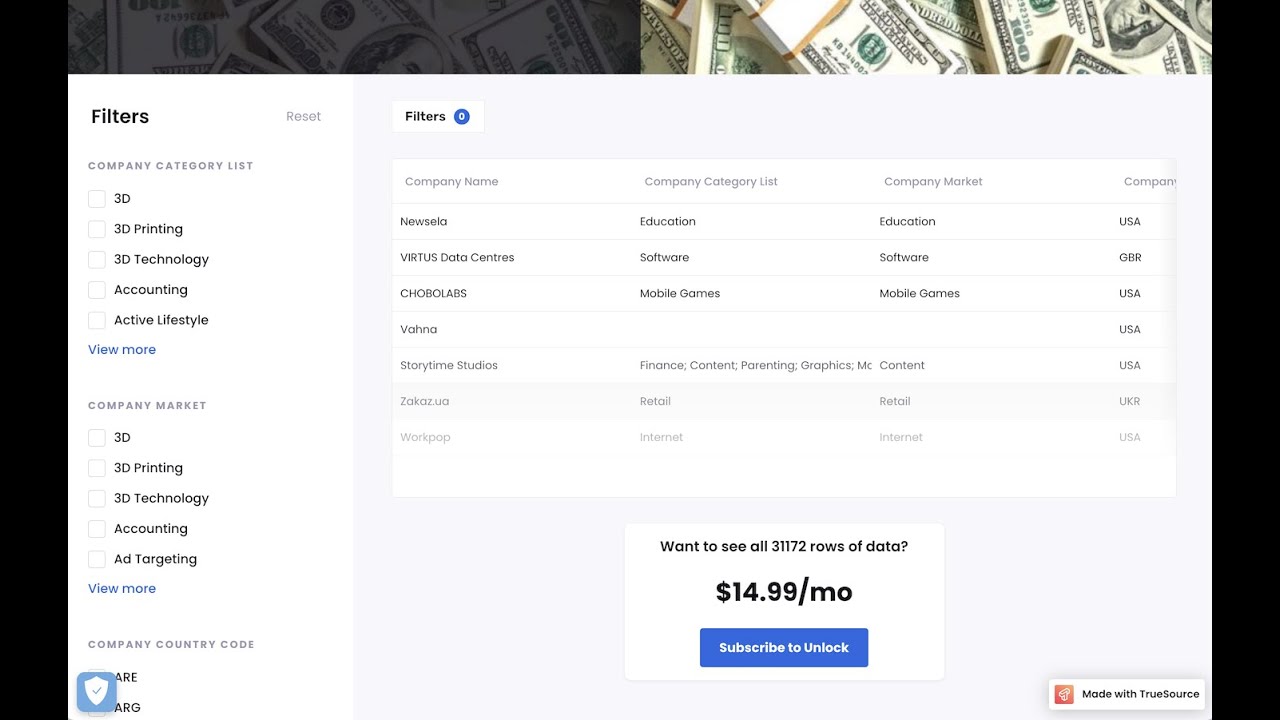 Building a Crunchbase with TrueSource