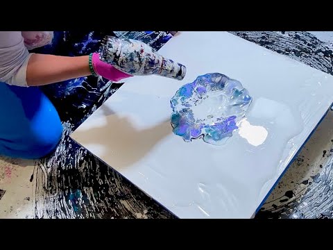 #292 Wow! 2 Foot Bloom! 😍 Fluid Art/ Pour Painting