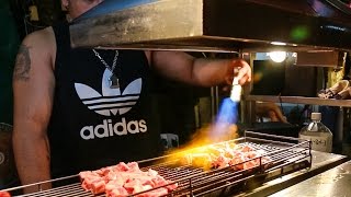 Taiwan Street Food and Attractions - BLOWTORCH Steak at Shilin Night Market! (Day 2) - YouTube