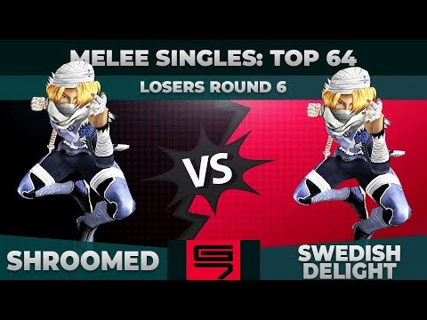 Shroomed vs Swedish Delight - Melee Singles: Top 64 Losers Round 6 - Genesis 7 | Sheik vs Sheik