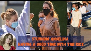 ★SO Happy and Healthy!★ Angelina Jolie Made A Rare Public Appearance With All Her 6 Kids!