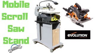 DIY Moveable Scroll Saw Stand With Evolution R185ccsx+ Saw #Evolutionpowertools #scrollsawstand