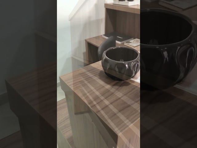 Mesa Tamburato Atendimento Nogal/Preto - Artany Móveis