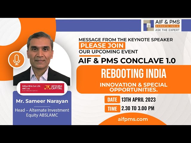 Message From the Keynote Speaker – Please join Our Upcoming Event AIF & PMS Conclave 1.0