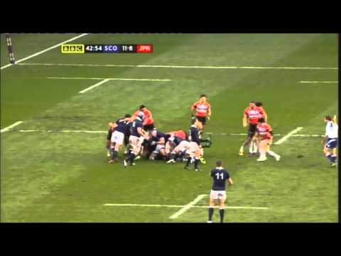 Lovely Japan try vs Scotland 2013