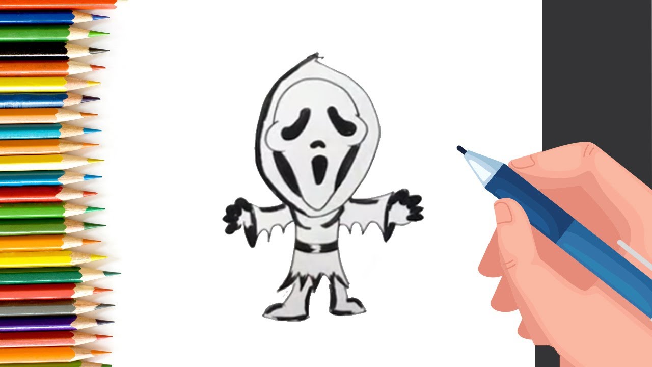 Lets draw a ghost #shorts for fun with kids easy step by step