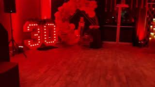 Red 30th Birthday Party Decor