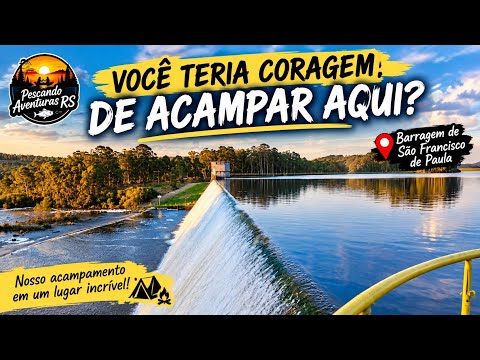 ACAMPAMOS em CIMA de uma BARRAGEM. FRIO, PEIXE FRITO E MUITA AVENTURA.