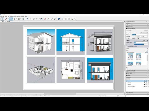 Sketchup Videocourse - 12 - Layout Plans and Section Views, Create Tecnical Drawings and Blueprints