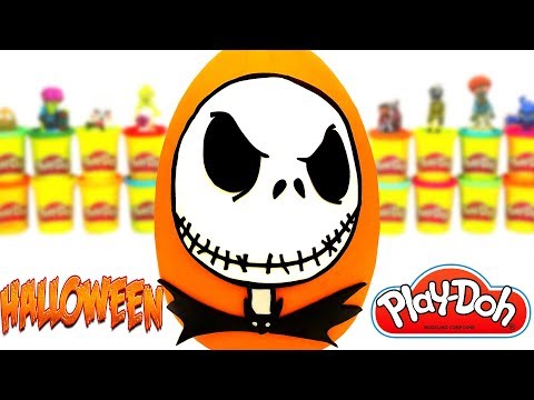 Huevo Sorpresa Gigante de Halloween Jack Skeleton en Español de Plastilina Play Doh