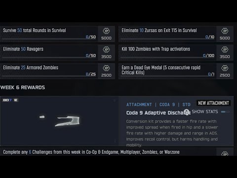 Completing the week 6 challenges plus extra in bo7