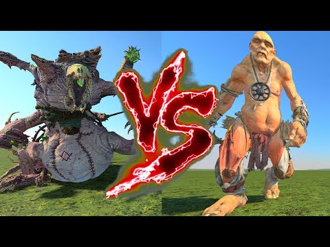 Hell Pit Abomination VS Giant. Total War Warhammer 3