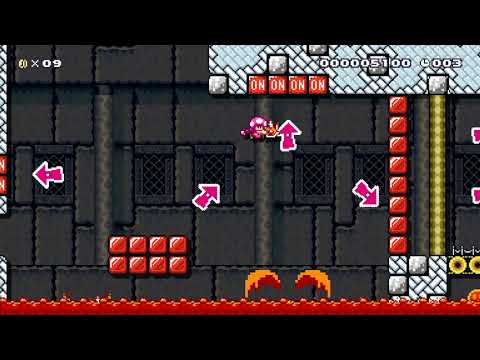 [Super Mario Maker 2] 20 sec run POW- & On/Off-Block