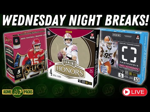 Wednesday Night Sports Card Breaks! HONORS NFL, PHOTOGENIC FOTL, & DONRUSS HIGHLIGHTS!