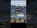 Grand Princess Vancouver Departure in front of amazing Lions Mountains | Cruise Ship #GrandPrincess