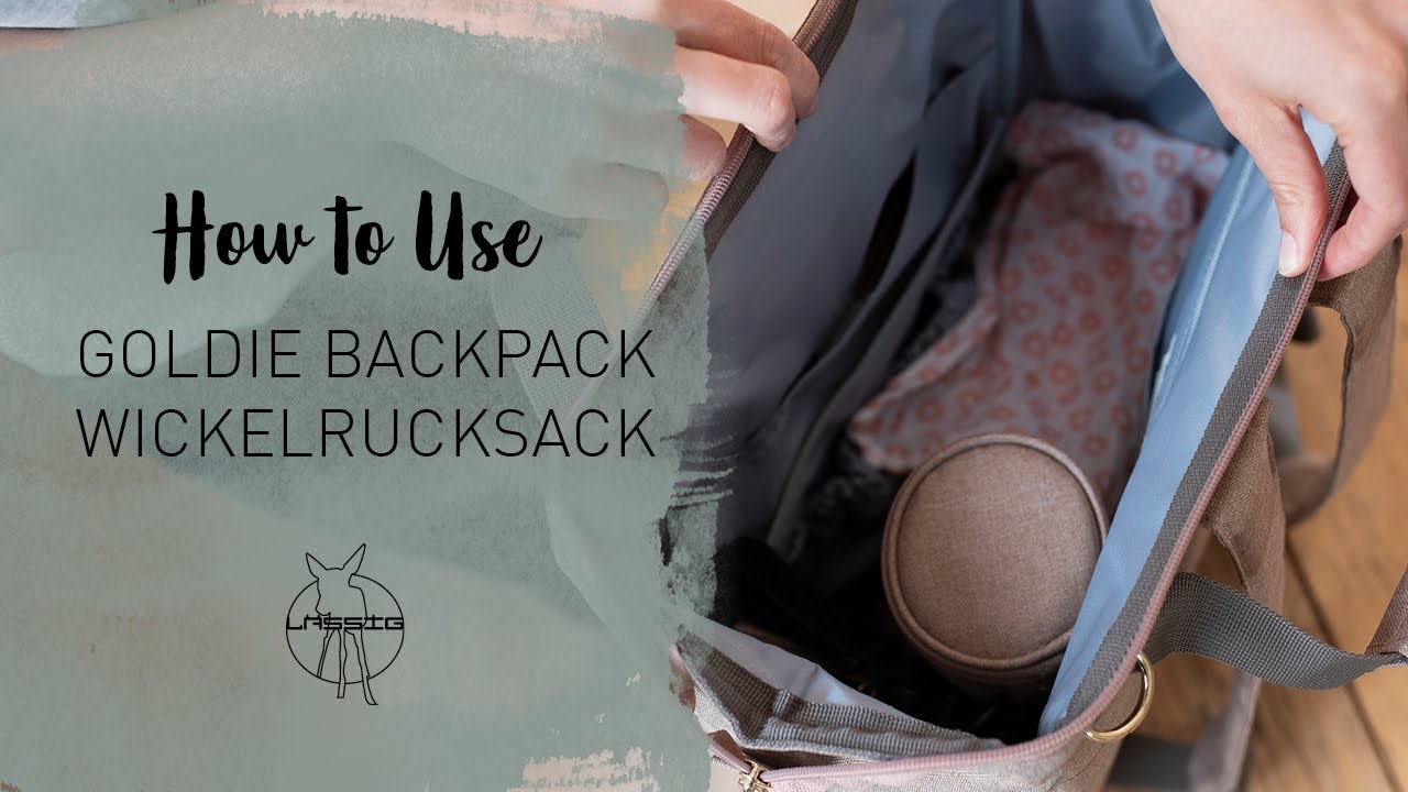 Lässig Wickelrucksack Glam Goldie Anthracite