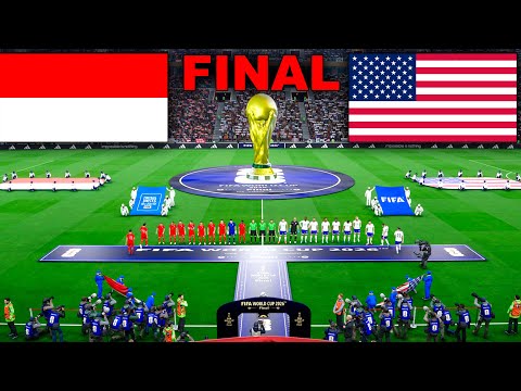 INDONESIA vs USA - FINAL | FIFA World Cup 2026 USA | Full Match All Goals | PES Gameplay