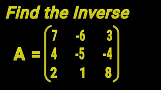 Inverse of a 3x3 Matrix - (THE SIMPLE WAY)