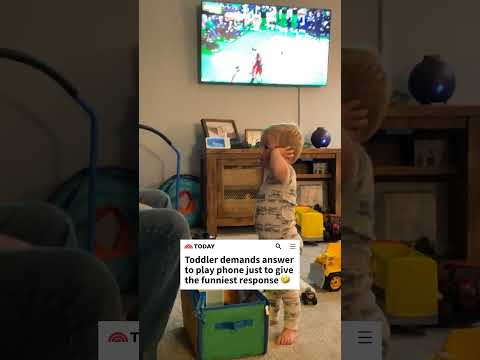 Toddler demands answer to play phone just give give the funniest response
