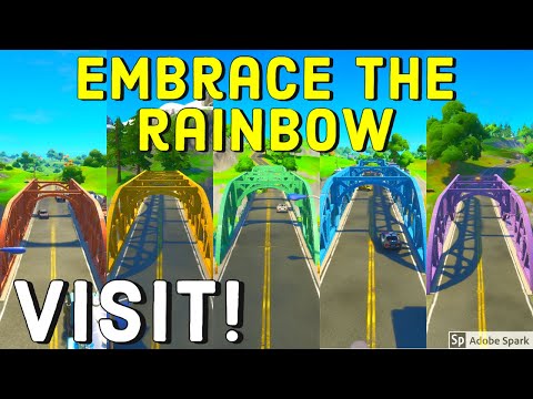 Embrace the rainbow by visiting the Red, Yellow, Green, Blue and Purple Steel Bridges All Locations!