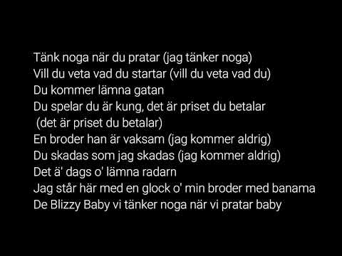 Dree Low ft 1.Cuz, Lani Mo, Blizzy, K27 & 24K - Tänk noga remix Lyrics
