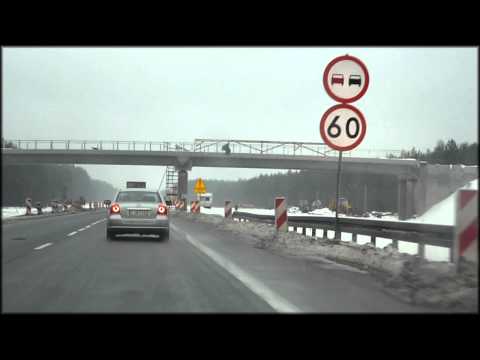 24.12.2010 przejazd DK2 wzdłuż budowanej A2