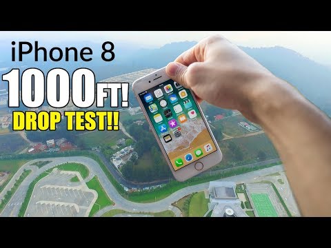 iPhone 8 DROP TEST 1,000 FEET HIGH! - EXTREME REVIEW - 4K